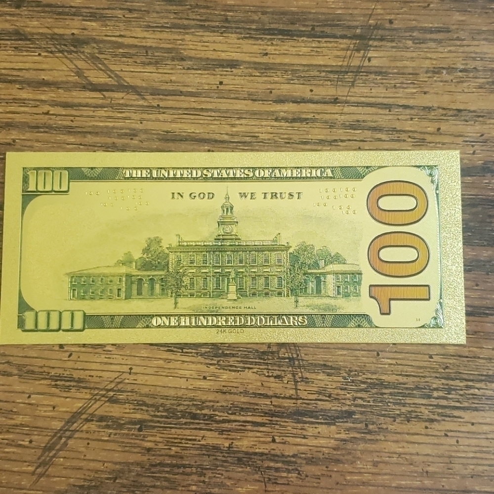 3/$20 Kobe Bryant 24k Gold Plated $100 Bill - Picture 2 of 2